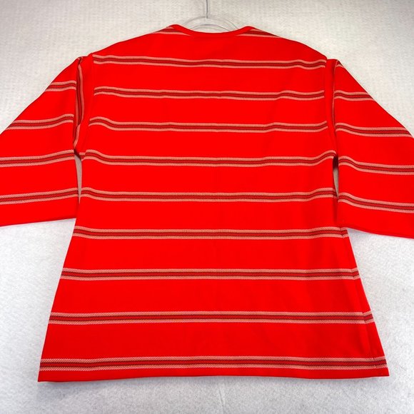 Vintage KAY WINDSOR Womens 14 Red Striped Top Keyhole Three-Quarter Sleeves - Picture 7 of 10